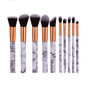 10pcsPromotions marbling texture brushes face foundation powder