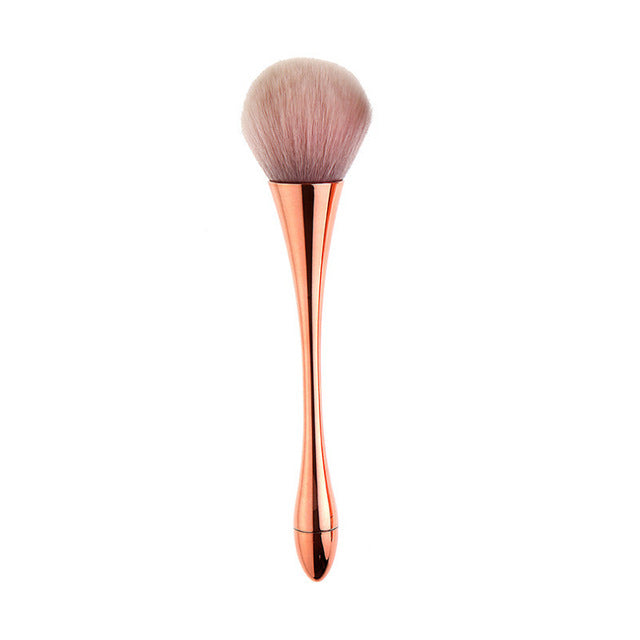 Large Rose Gold Powder Blush Brush Professional Cosmetic Brushes Set Face Contour Brush Eye Shadow Lip Brush Beauty Makeup Tool