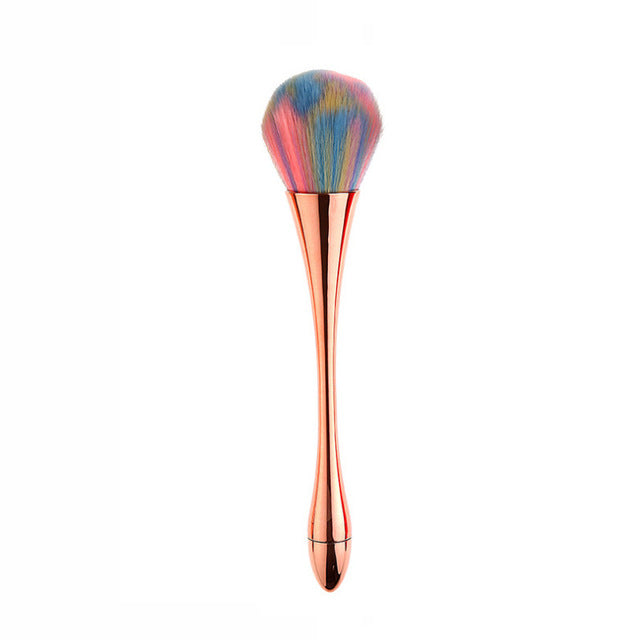 Large Rose Gold Powder Blush Brush Professional Cosmetic Brushes Set Face Contour Brush Eye Shadow Lip Brush Beauty Makeup Tool