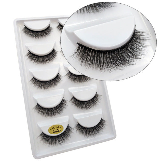 5 Pairs Multipack 3D Mink Lashes False Eyelashes Handmade