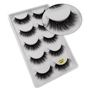 5 Pairs Multipack 3D Mink Lashes False Eyelashes Handmade