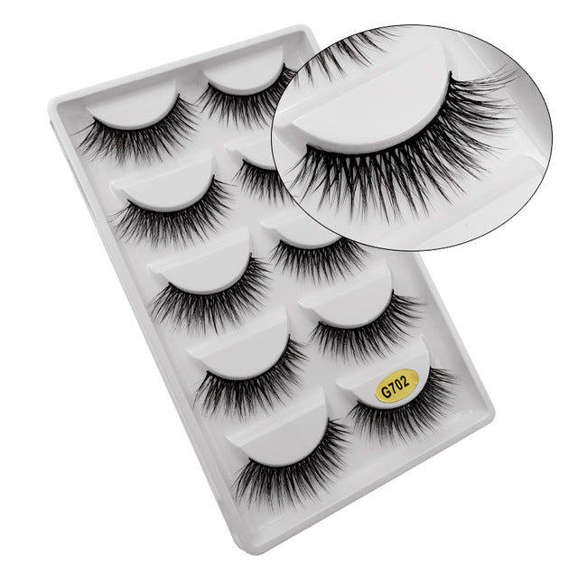 5 Pairs Multipack 3D Mink Lashes False Eyelashes Handmade