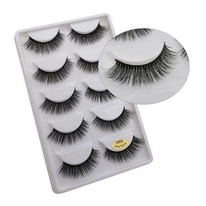 5 Pairs Multipack 3D Mink Lashes False Eyelashes Handmade