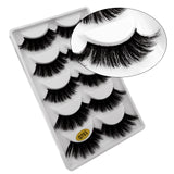 5 Pairs Multipack 3D Mink Lashes False Eyelashes Handmade