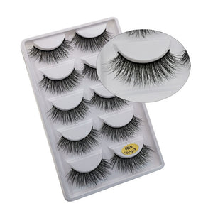 5 Pairs Multipack 3D Mink Lashes False Eyelashes Handmade