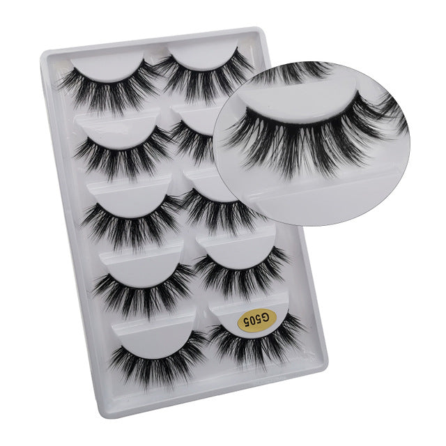 5 Pairs Multipack 3D Mink Lashes False Eyelashes Handmade