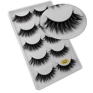 5 Pairs Multipack 3D Mink Lashes False Eyelashes Handmade