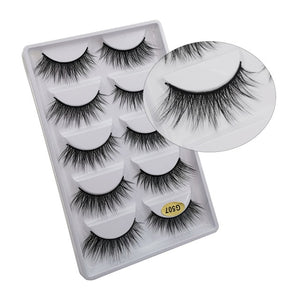 5 Pairs Multipack 3D Mink Lashes False Eyelashes Handmade