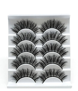 Eyes Dancing 5Pairs 3D Faux Mink Hair Lashes Natural/