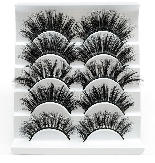 Eyes Dancing 5Pairs 3D Faux Mink Hair Lashes Natural/