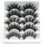 Eyes Dancing 5Pairs 3D Faux Mink Hair Lashes Natural/