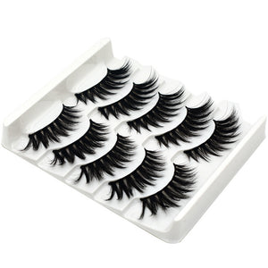 Eyes Dancing 5Pairs 3D Faux Mink Hair Lashes Natural/