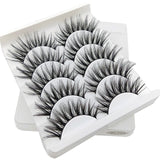 Eyes Dancing 5Pairs 3D Faux Mink Hair Lashes Natural/