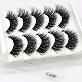 Eyes Dancing 5Pairs 3D Faux Mink Hair Lashes Natural/