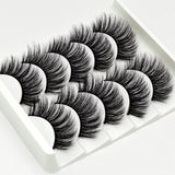 Eyes Dancing 5Pairs 3D Faux Mink Hair Lashes Natural/