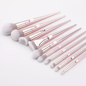 New 10Pcs Eye Makeup Brushes Set Eye Shadow Eyebrow Sculpting Power Brushes Facial Makeup Cosmetic Brush Tools