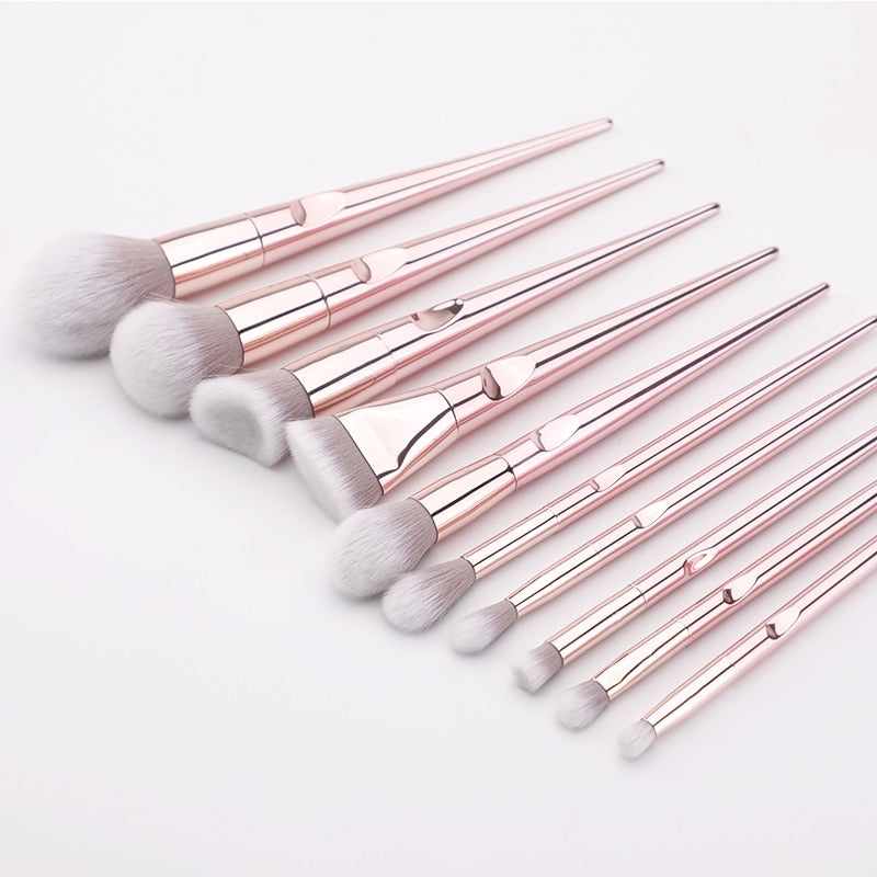 New 10Pcs Eye Makeup Brushes Set Eye Shadow Eyebrow Sculpting Power Brushes Facial Makeup Cosmetic Brush Tools