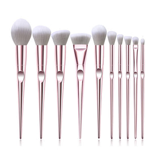 New 10Pcs Eye Makeup Brushes Set Eye Shadow Eyebrow Sculpting Power Brushes Facial Makeup Cosmetic Brush Tools