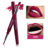 2 in 1 brand makeup lipstick matte durable waterproof nude red lipstick lips make up