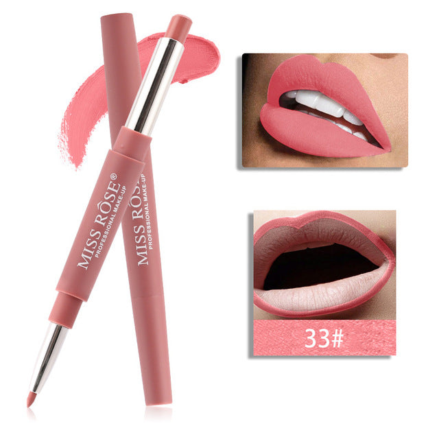 2 in 1 brand makeup lipstick matte durable waterproof nude red lipstick lips make up