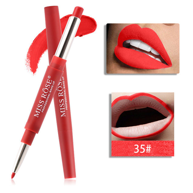 2 in 1 brand makeup lipstick matte durable waterproof nude red lipstick lips make up